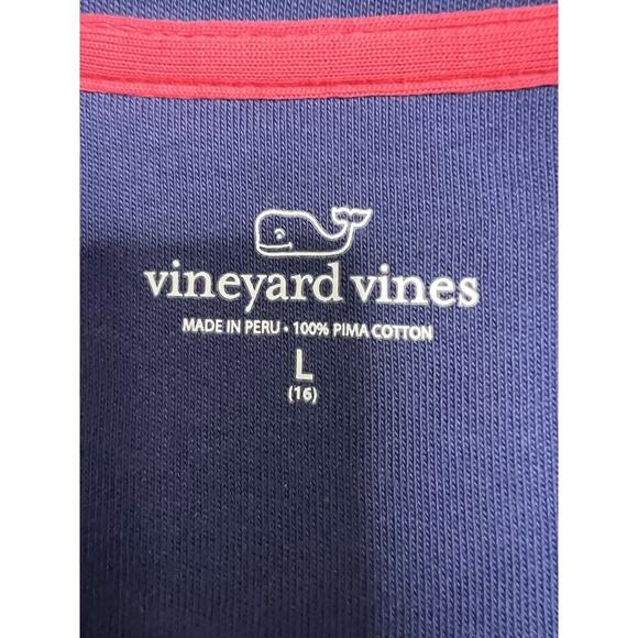 Vineyard Vines Boys' Exclusive Jersey Half Zip Pullover In Deep Bay - L (16) - Picture 4 of 7
